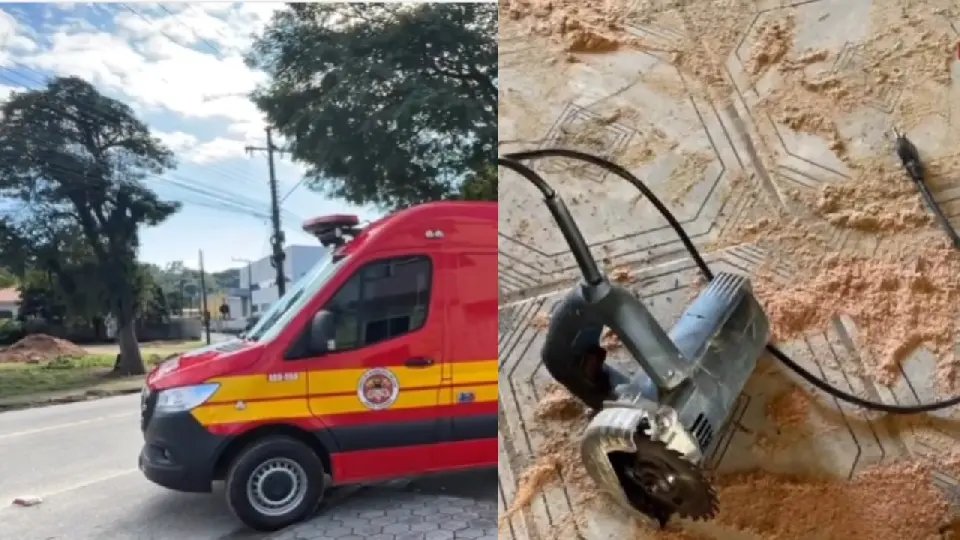 Trabalhando em casa, homem sofre corte profundo na coxa