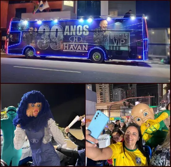 Havan leva alegria às ruas com passeio no estilo Carreta Furacão