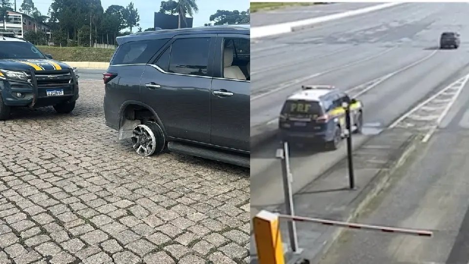 (VÍDEO) Fuga de motorista leva à recuperação de camioneta furtada