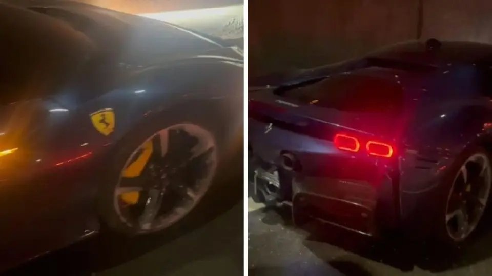 Ferrari avaliada em R$5 milhões provoca acidente na BR-101
