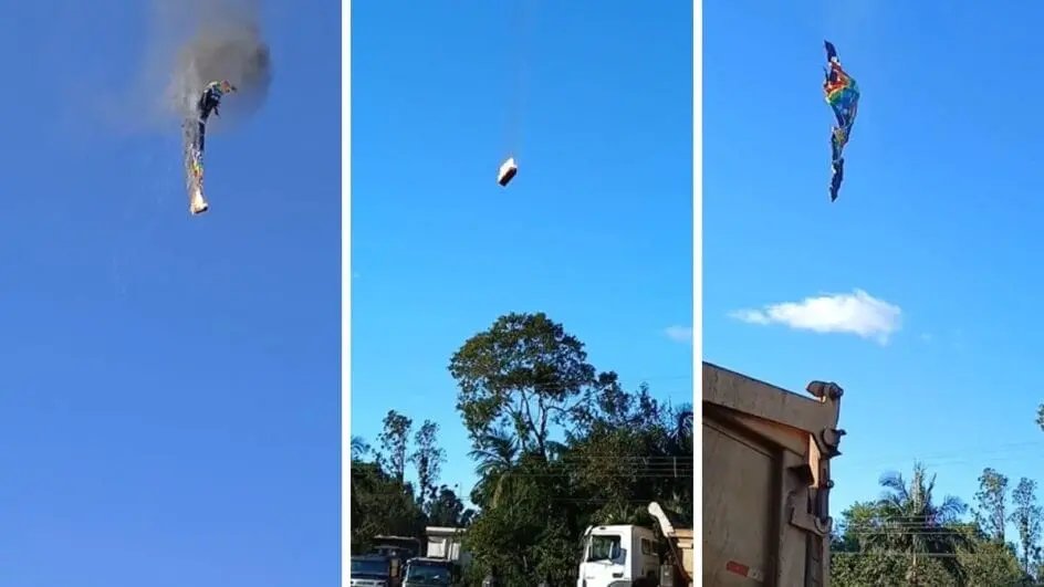 (VÍDEO) Balão com mais de 22 pessoas cai em Praia Grande e deixa 8 mortos