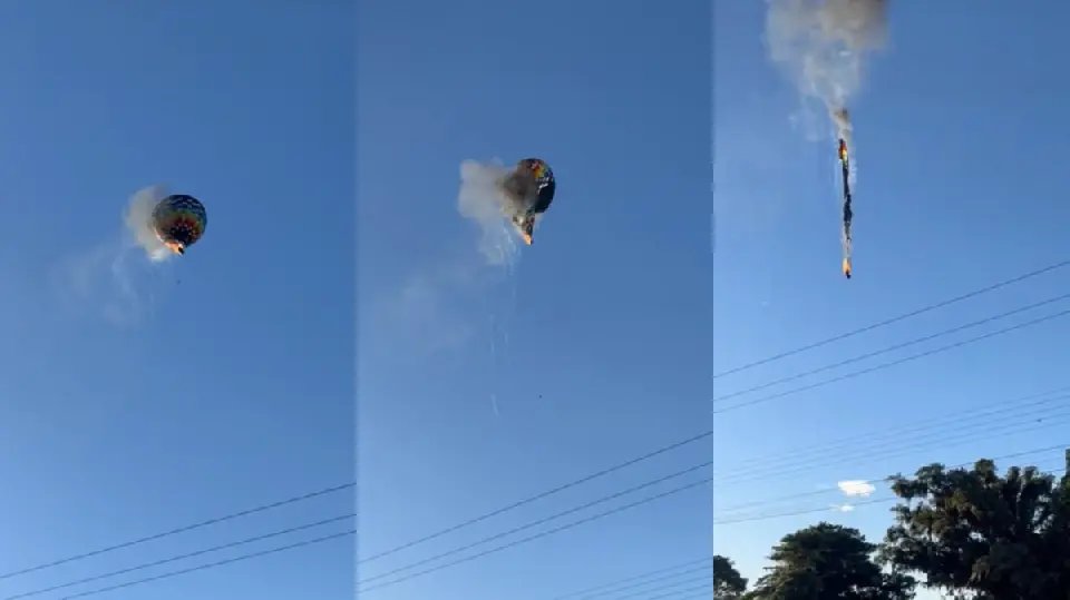 (VÍDEO) Policial revela detalhes do incêndio que causou queda de balão em SC
