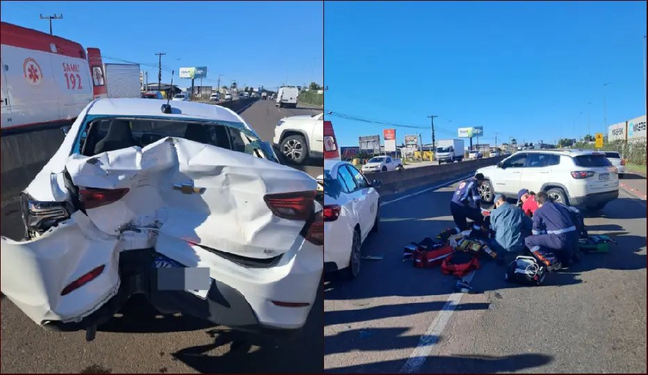 Motociclista morre após colisão com carro na Antônio Heil