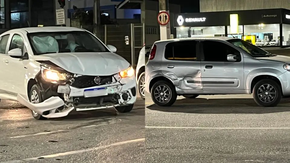 (VÍDEO) Acidente congestiona trânsito em cruzamento no Centro