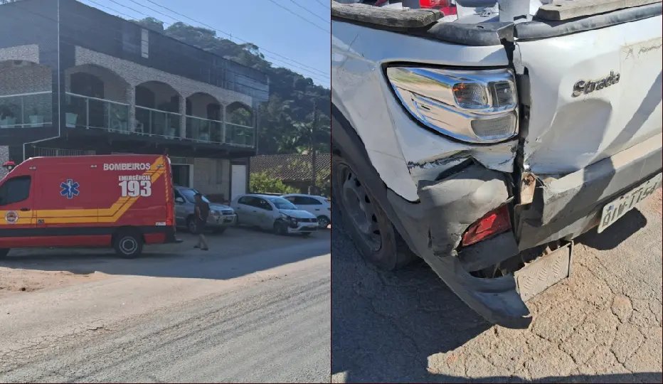 (VÍDEO) Bombeiros são acionados após colisão entre carros em Brusque