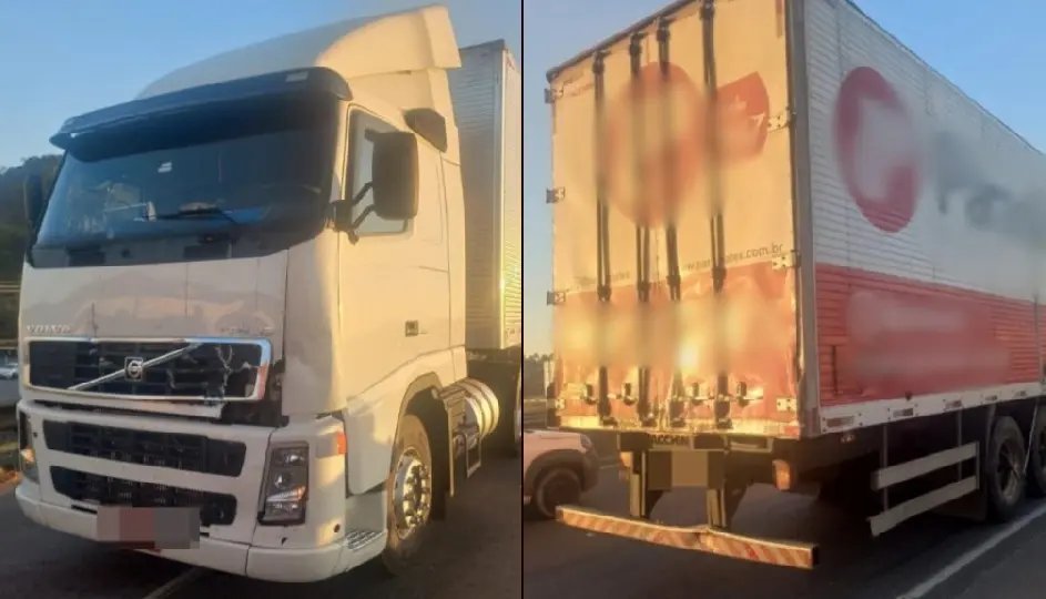 Colisão entre caminhões é registrada na rodovia Antônio Heil