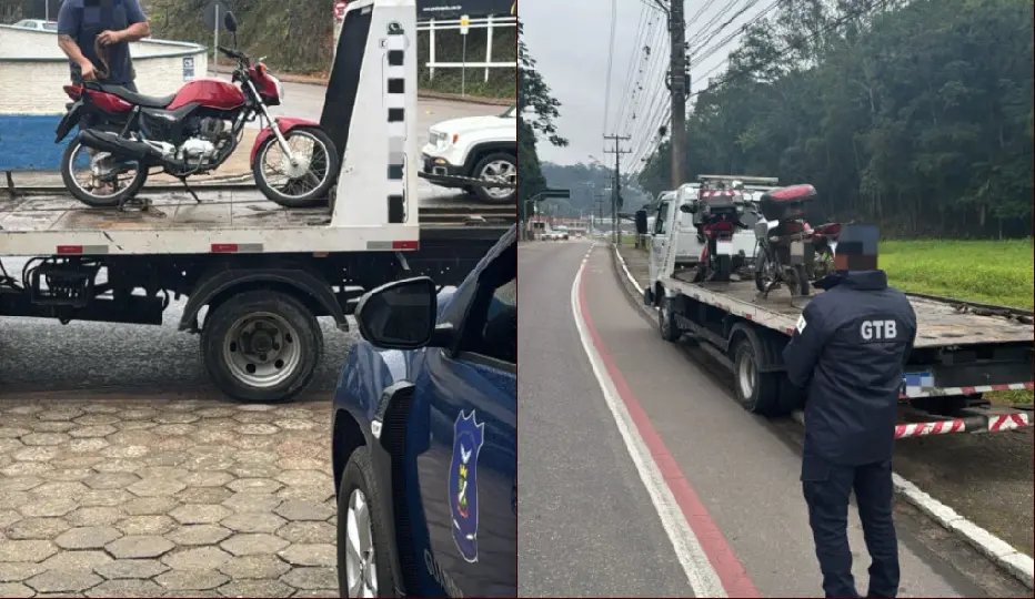 Condutor com CNH suspensa é parado pela GTB e tem moto recolhida em Brusque