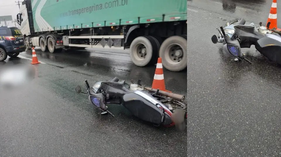 Motociclista morre em acidente na BR-101 em Penha