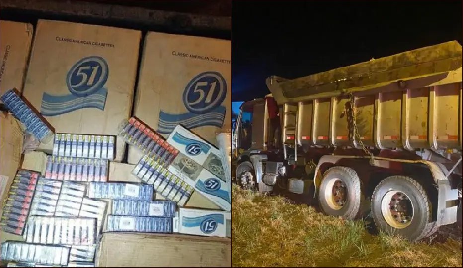 Polícia persegue e apreende caminhão com 7 toneladas de camarão e cigarros