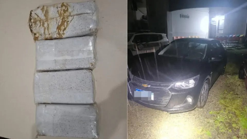 Suspeitos jogam pacotes de droga pela janela durante fuga na BR-101