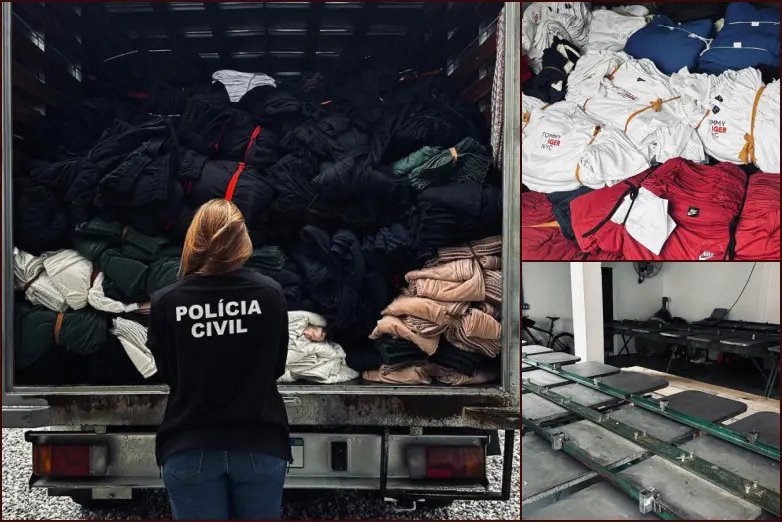 (VÍDEO) Operação em Brusque apreende R$ 2 milhões em roupas falsificadas