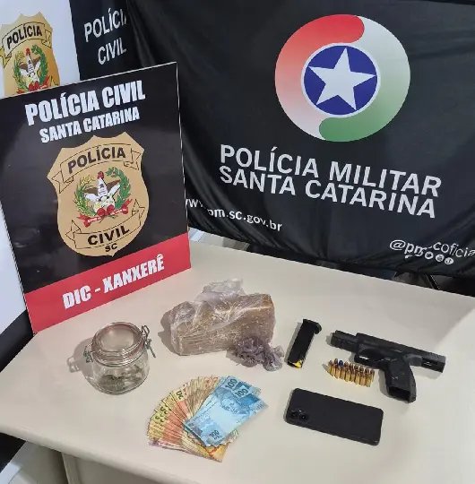 Polícia Civil apreende mais de 1 kg de crack e arma furtada durante ação