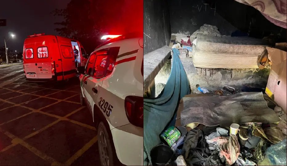 Morador de rua é queimado enquanto dormia embaixo de ponte