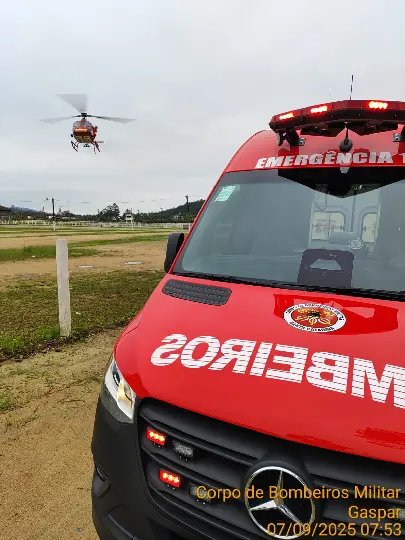 Homem de 83 anos morre em parada cardiorrespiratória em Gaspar