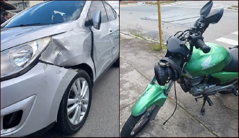 Motociclista fica ferido após acidente no Maluche