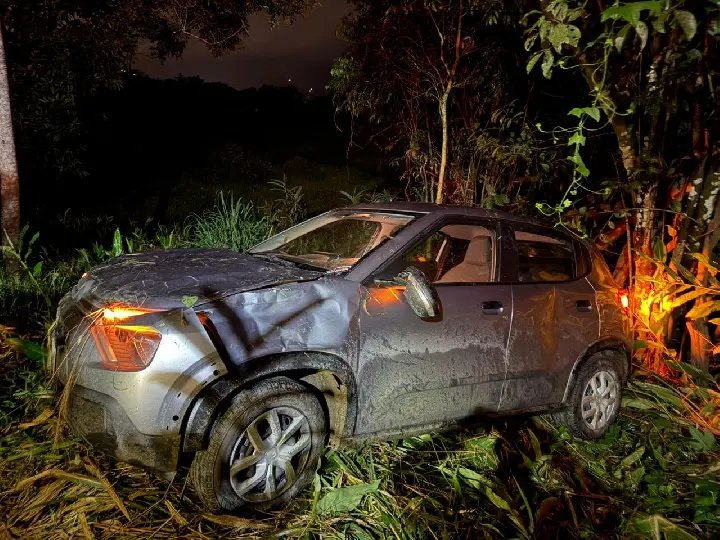 Mulher fica ferida em acidente de trânsito