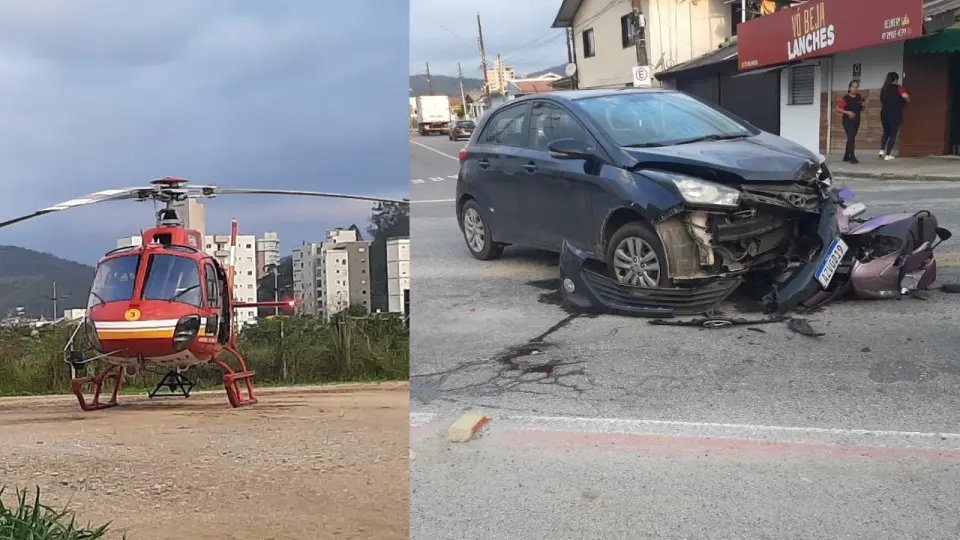 Bombeiros divulgam detalhes do atendimento à motociclista ferida