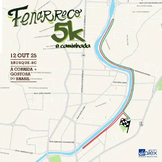 Corrida Fenarreco 5K altera o trânsito neste domingo em Brusque