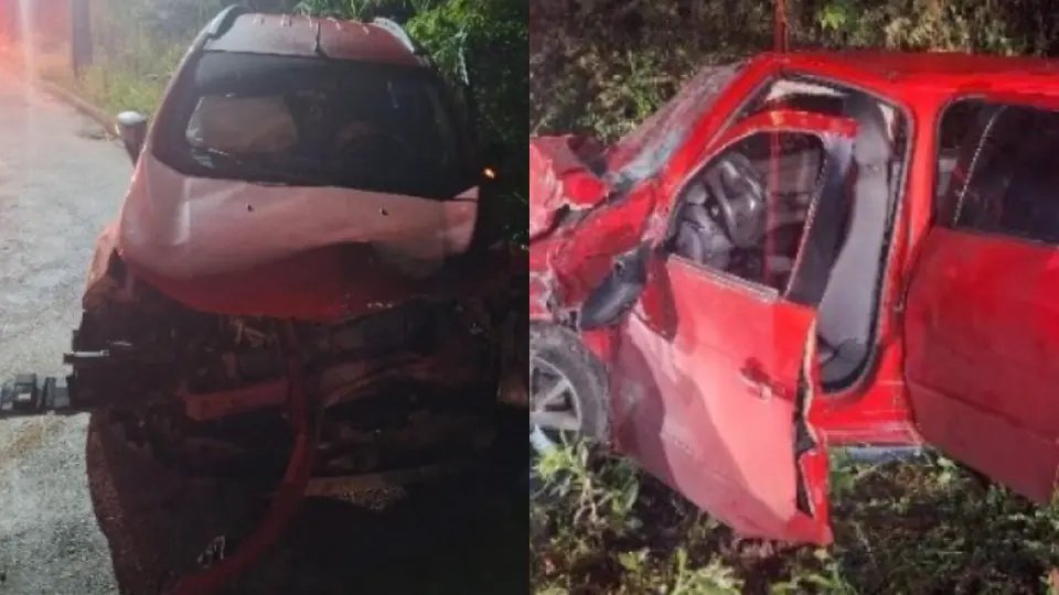 Lagoa Dourada: motorista bêbado causa acidente e deixa criança e mulher em estado grave