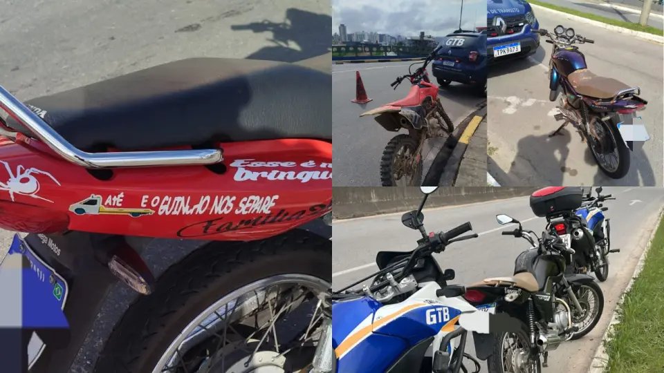 "Até que o guincho nos separe": GTB está fazendo motos com escapamento irregular pararem no pátio