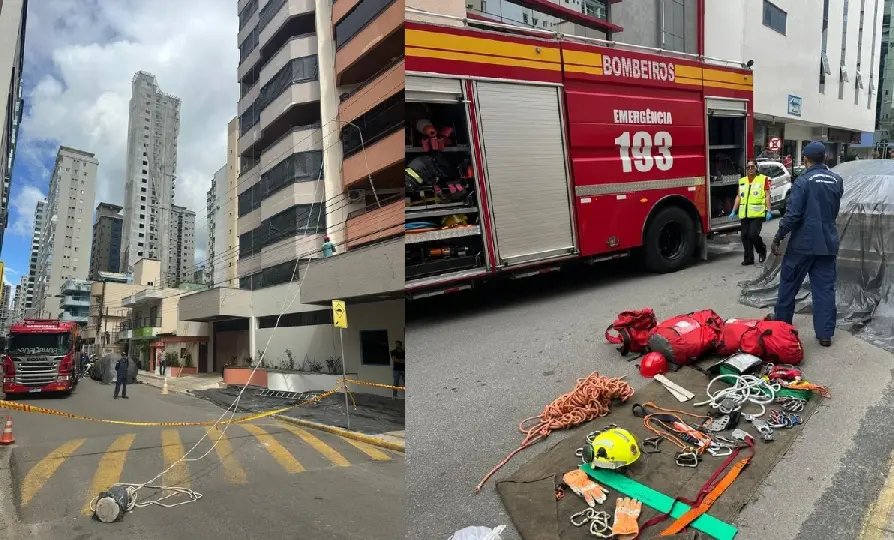 Trabalhador cai de 20 metros e sofre ferimentos graves