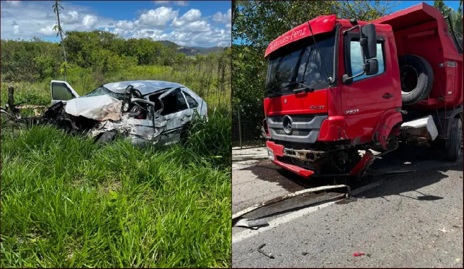 Bombeiros detalham acidente entre carro e caminhão com morte em Ilhota