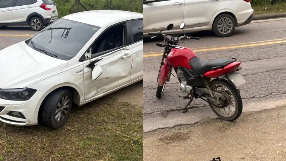 (VÍDEO) Casal cai de moto e fica ferido no Limeira