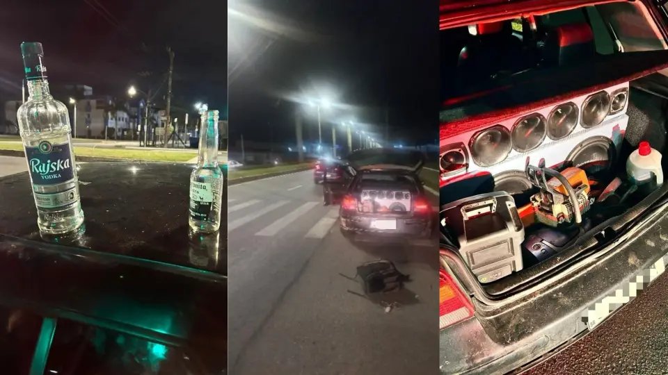 Motorista é preso por dirigir bêbado e sem habilitação 