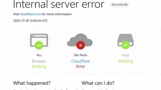 Instabilidade na Cloudflare causa falhas em série e derruba sites pelo mundo nesta terça-feira