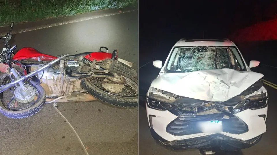 Batida entre moto e carro termina com morte em SC
