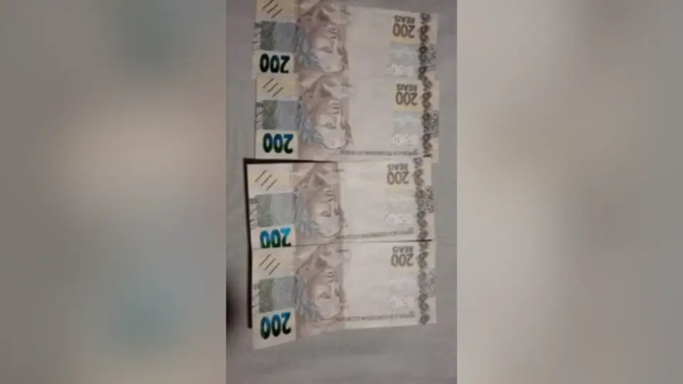 Bar registra prejuízo após receber cédulas de R$ 200 falsificadas