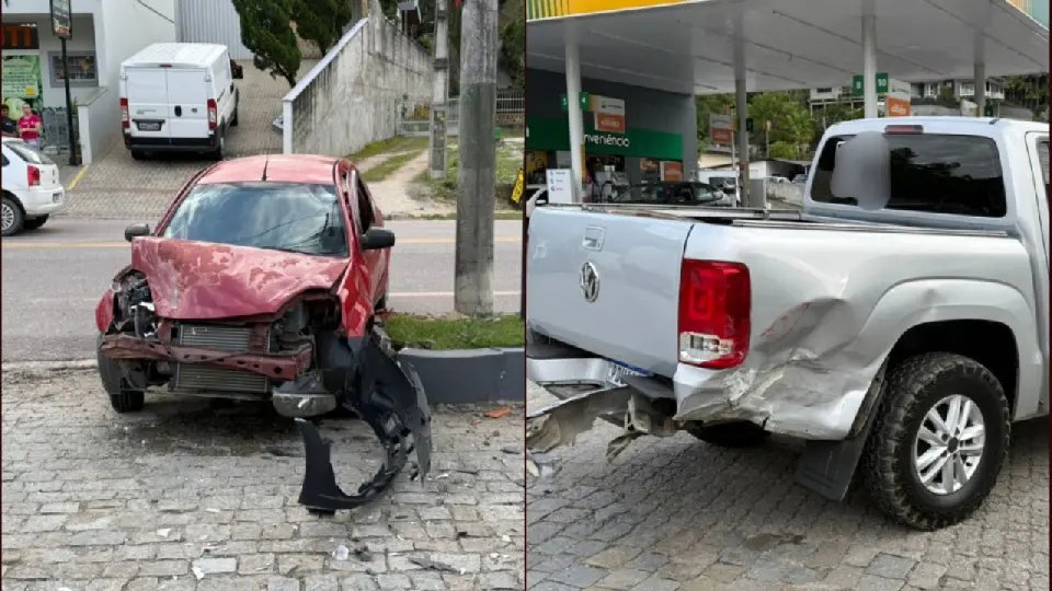 Colisão entre carros é registrada em Brusque