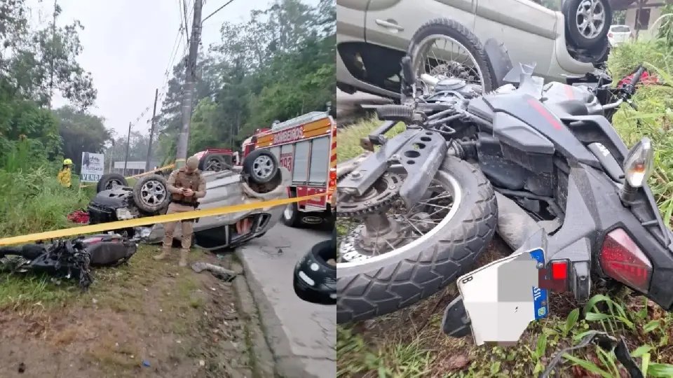 (ÁUDIO) Motorista de carro envolvido em acidente com óbito em Brusque é preso