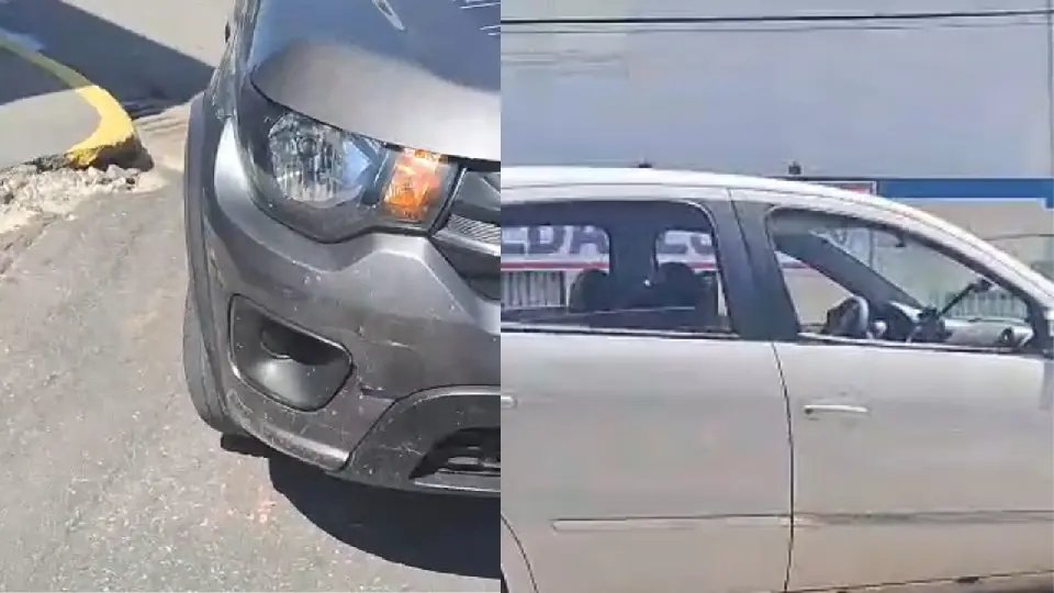 (VÍDEO) Carro de envolvidos em esfaqueamento desliza de guincho e atinge veículo de motorista de app
