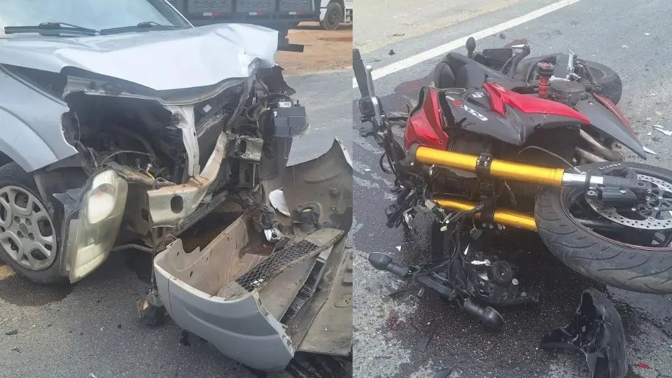 Polícia atualiza informações sobre colisão entre carro e moto em Brusque