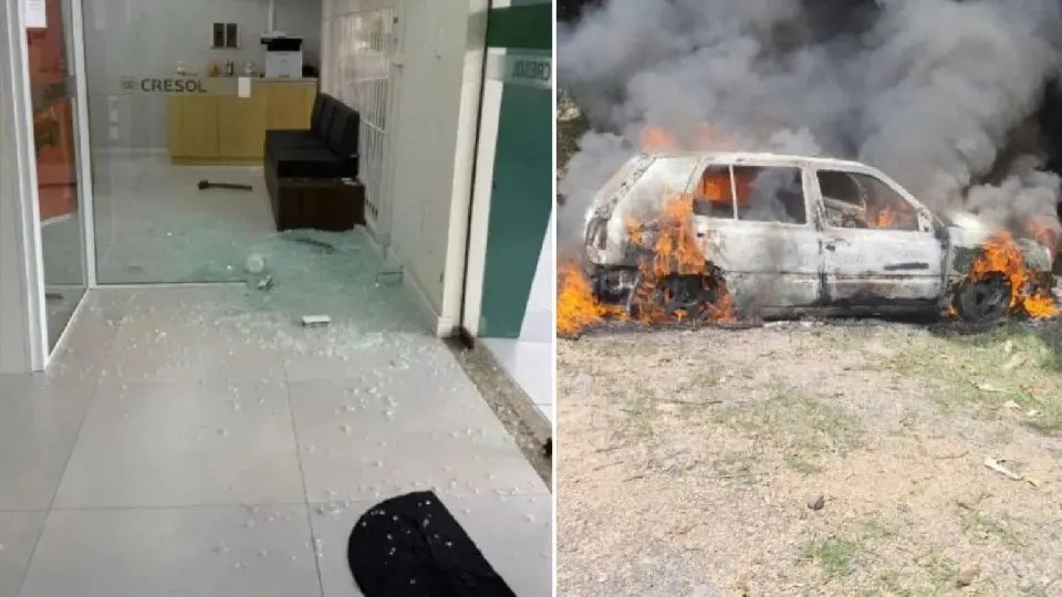 Bandidos rendem funcionários e fogem com dinheiro após assalto em cooperativa