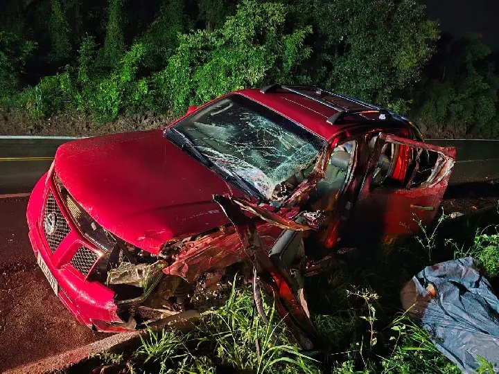 Motorista morre em colisão frontal entre caminhonete e caminhão