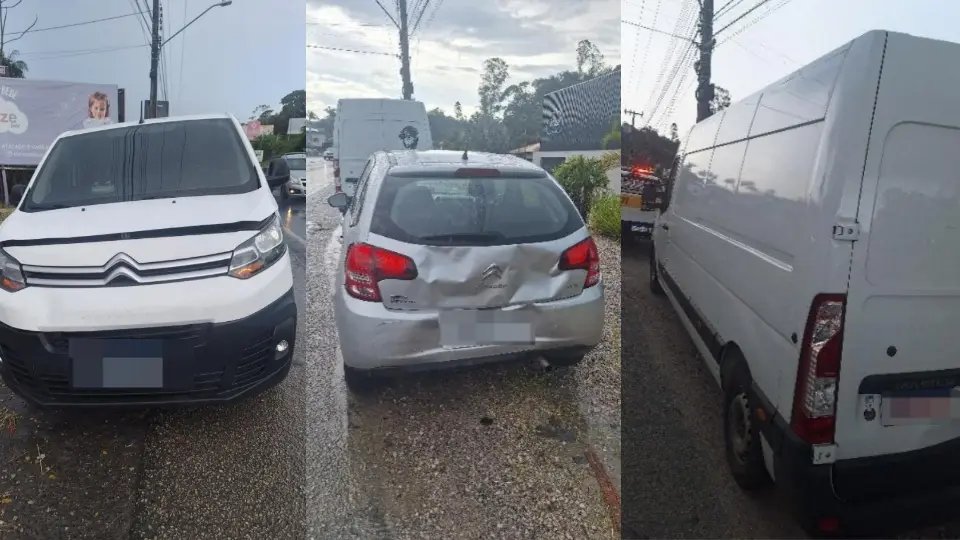 Colisão entre três veículos na Ivo Silveira deixa mulher ferida