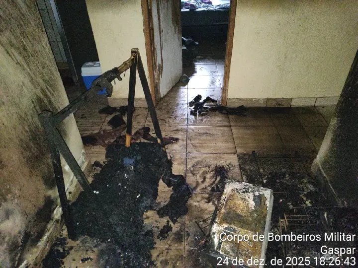 Jovens sofrem queimaduras durante incêndio na residência