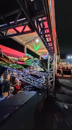 Estrutura de camarote cede durante evento e deixa seis feridos em Itajaí 