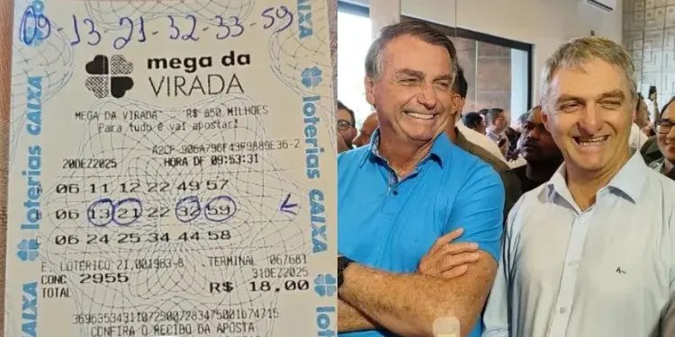 Bolsonaro e irmão acertam a quadra na Mega da Virada