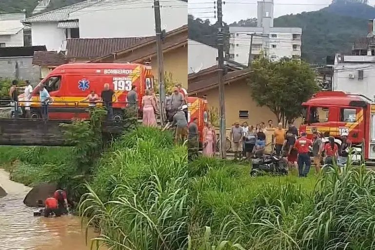 Homem é resgatado após cair com triciclo elétrico em ribeirão no bairro Águas Claras