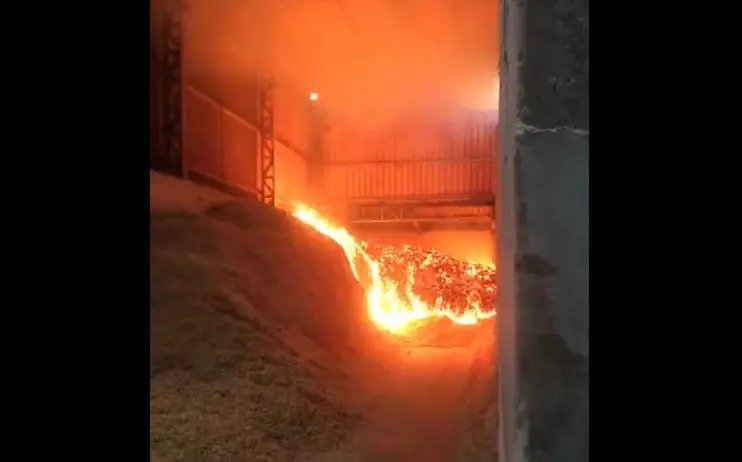 (VÍDEO) Incêndio atinge empresa de paletes