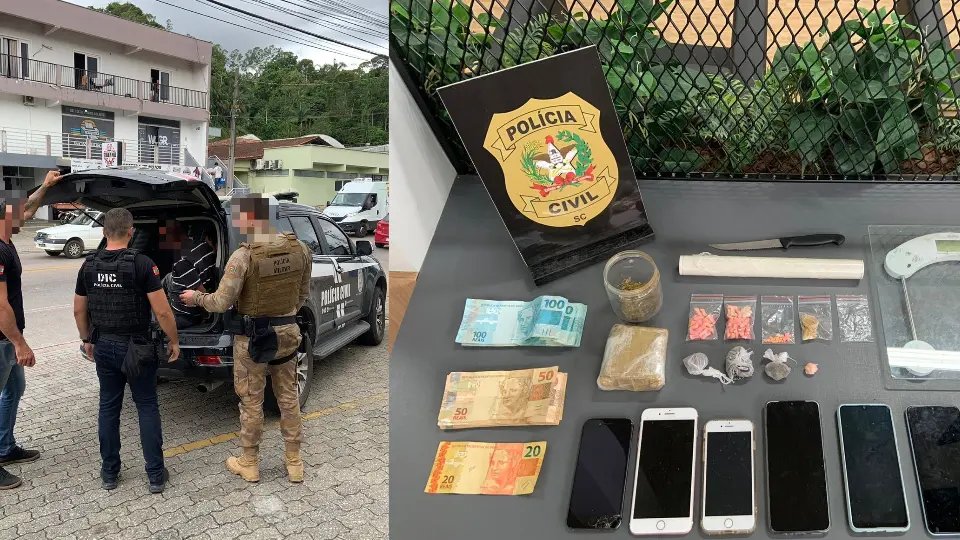 Operação policial contra o tráfico resulta em prisões em Brusque