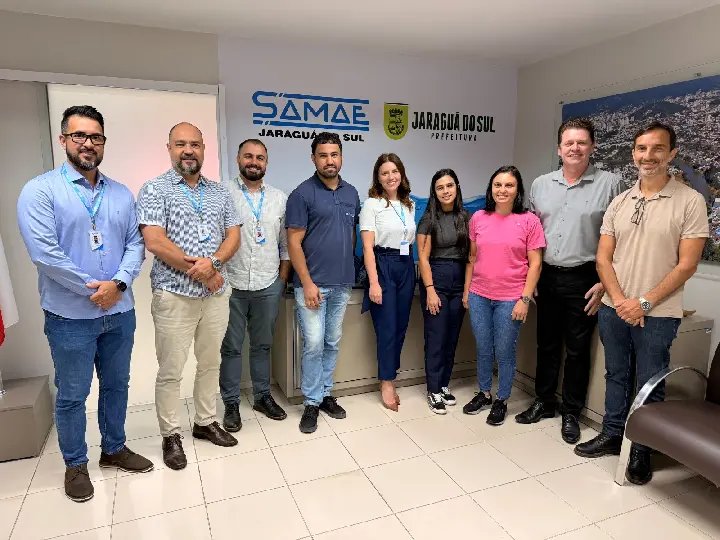 Visita técnica fortalece troca de experiências entre Samae de Brusque e Jaraguá do Sul