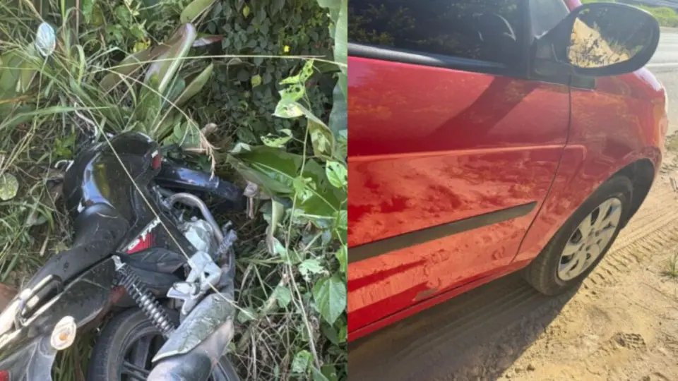 Acidente na rodovia faz motociclista parar no hospital