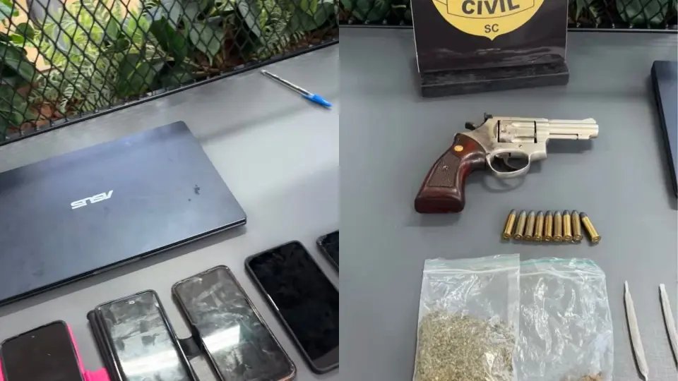 Polícia Civil captura foragido com arma e drogas 