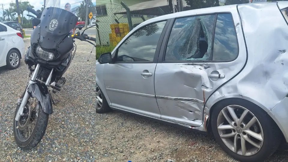 Colisão na Ivo Silveira deixa motociclista gravemente ferido