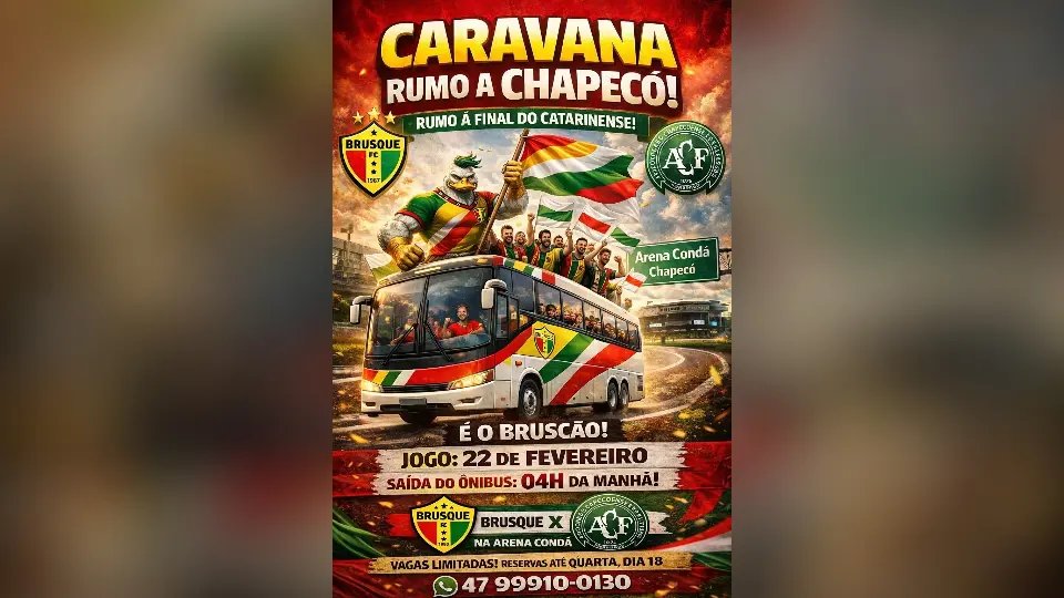 Torcida organiza caravana para jogo decisivo do Brusque