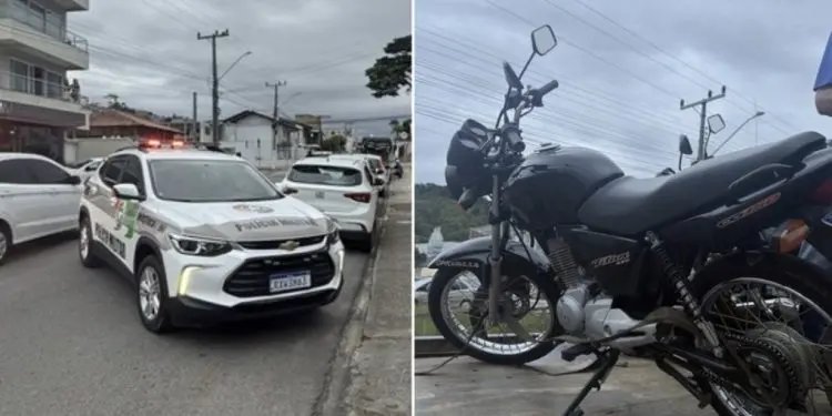 Jovem sem habilitação foge da PM no Centro de São João Batista